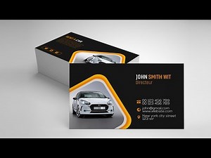 Rent a Car Business Card Design | Photoshop Tutorials