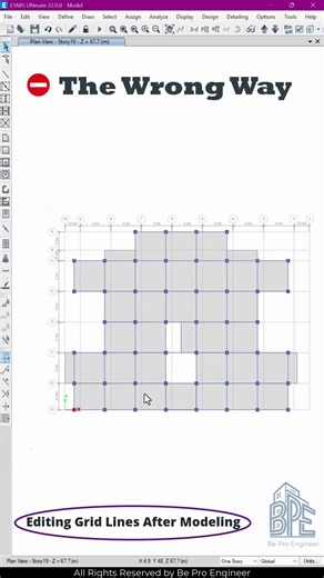 ETABS Tip: Editing Grid Lines After Modeling