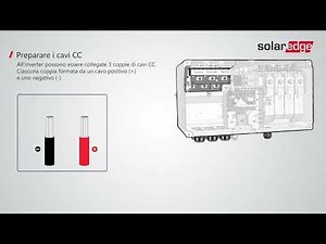 Collegamento cavi CC ai singoli terminali di ingresso degli inverter con tecnologia Synergy | Italia
