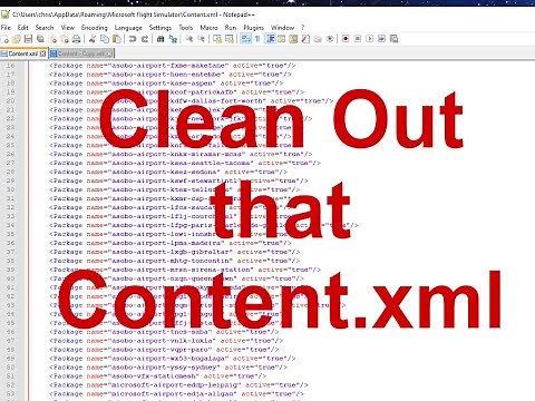 Creating Scenery for MSFS: Clean Out the Content.xml