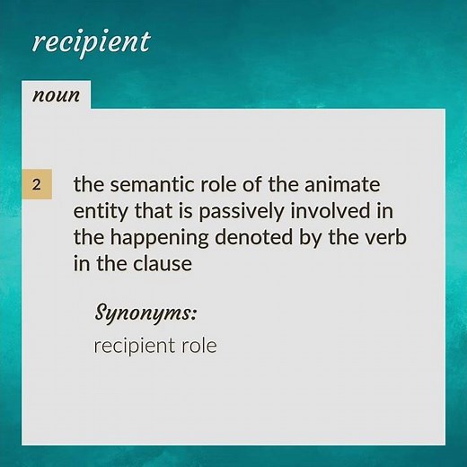 Recipients | meaning of Recipients
