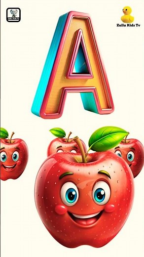 Phonics Song 2 with TWO Words in 3D - A For Apple🍎🍏- ABC Alphabet Songs with Sounds #shortsfeed #abc