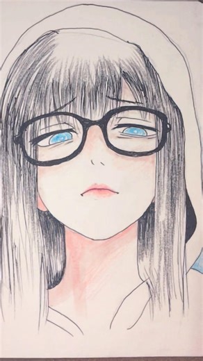 a nerd girl #art #sketch #artist #transition #fanart #draw #sketchful #youtubeshorts #fypシ #viral