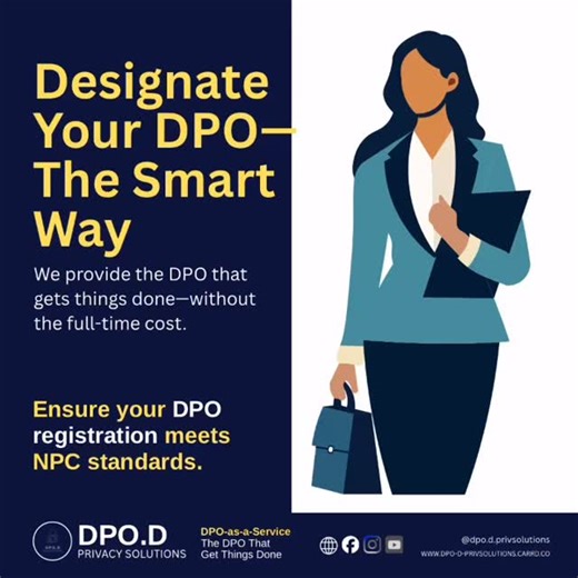 𝑻𝒉𝒆 𝑵𝑷𝑪 𝒓𝒆𝒒𝒖𝒊𝒓𝒆𝒔 𝒊𝒕. 𝑩𝒖𝒕 𝒘𝒆 𝒎𝒂𝒌𝒆 𝒊𝒕 𝒘𝒐𝒓𝒌 𝒇𝒐𝒓 𝒚𝒐𝒖. Our DPOaaS model gives you a 𝗳𝘂𝗹𝗹𝘆 𝗳𝘂𝗻𝗰𝘁𝗶𝗼𝗻𝗮𝗹 𝗗𝗣𝗢—𝘄𝗶𝘁𝗵𝗼𝘂𝘁 𝘁𝗵𝗲 𝗼𝘃𝗲𝗿𝗵𝗲𝗮𝗱 𝗰𝗼𝘀𝘁. 📍Compliance built into operations 📍Reports, training, and audits done right Let’s make accountability simple and effective.” #DPOaaS #DPODPrivacySolutions #DataPrivacyOfficer #NPCReady #PrivacyCompliance #WeGetThingsDone | 𝐃𝐏𝐎•𝐃