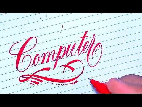 How to write Computer in Beautiful Calligraphy || Hand letteting
