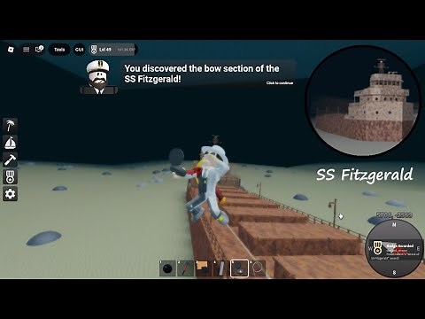How to find the WRECK OF SS FITZGERALD in SAIL AND SINK SIMULATOR (Roblox)