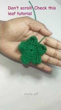 How to crochet leaf base for flower - Full tutorial - Beginners friendly #crochetleaf #crochetshorts