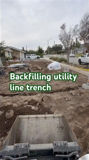Rancho Cucamonga Trench Backfill: Using washed sand for utility lines #backfill #excavationprojects