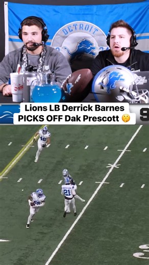 Derrick Barnes with a clutch interception against the Dallas Cowboys! #detroitlions #football #NFLFootball #dallascowboys #NFL #OnePride | Crunch Time Sports