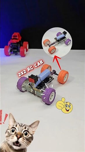 #how to make 2x2 rc car || with dc motor #rccar #experiment