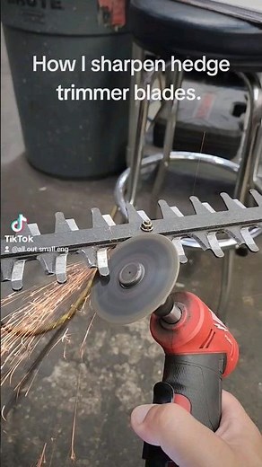 How I sharpen hedge trimmer blades #diy #sharpen #stihl #fyp #foryou #fypシ゚viral