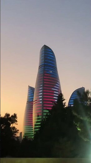 The Secret Behind Baku's Most Iconic Skyline! 🤯 | Flame Towers #travel #shorts