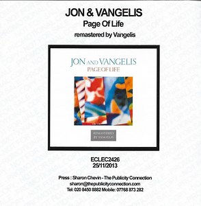 Jon And Vangelis - Page Of Life