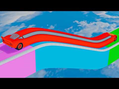 LONG CARS vs DESCENT DOWN ROAD in Teardown