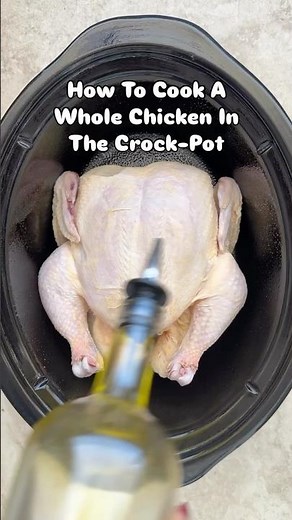 Crockpot Whole Chicken #slowcooker #crockpot #wholechickenrecipe