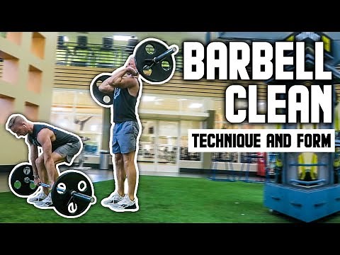 How To Do A Barbell Power Clean Correctly For Beginners (TECHNIQUE AND FORM) | LiveLeanTV