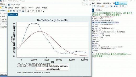 北京大学计量经济学操作课第二讲：用Stata做正态分布检验