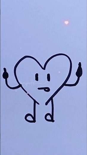 How to Draw a Cute Heart Character ❤️✨ #drawing #howtodraw #doodleart #cuteart #kawaii #heartdrawing
