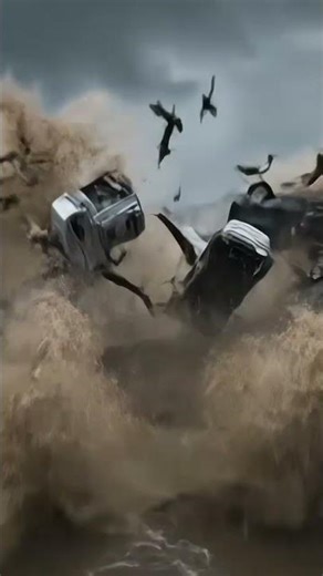 Flash Flood Simulation | GeoSim AI #shorts