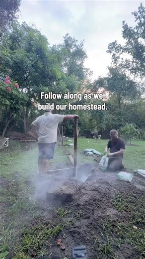 Good fences make good homesteads. Fence build is officially underway! #homestead #thehappymanner