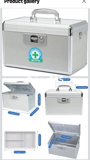 Lockable Medication Box, Childproof Medicine Lock Organizer, Locking Box for Secure Cash, Jewelry,