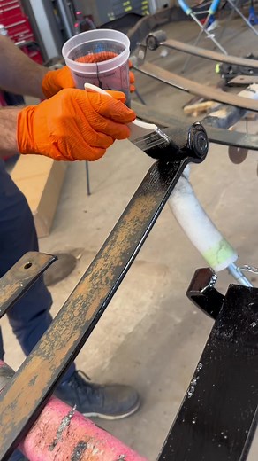 Laying down some @Poppys Patina chassis armor for the OBS Chevy #obschevy #Isswaptheworld #junkyardbuild #poppyspatina | The Journey HQ