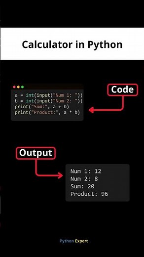 Build a Calculator in Python in 30 Seconds! 🐍🔥 #developer #programming #python #pythonprojects #tech
