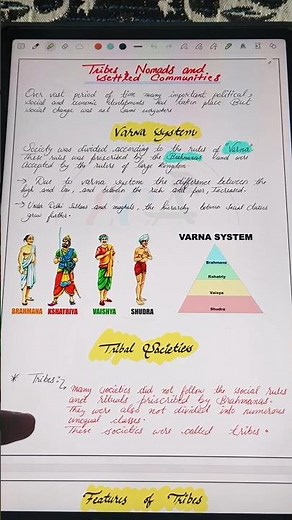 Best Handwritten Notes of Class 7 History Chapter 5 | Tribes, Nomads and Settled Communities #notes