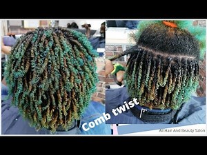How to : Quick Natural Hair Locs Gel Comb Twist Method Tutorial. Beginners Friendly