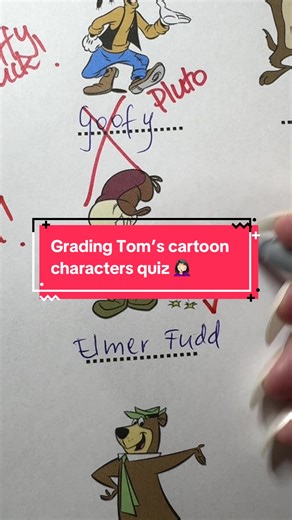 Grading Tom’s Cartoon Characters Quiz