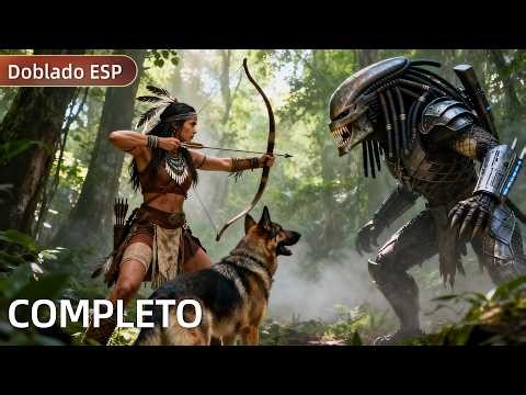 【Doblado al Españo】La salvaje hembra y los cazadores alienígenas se enfrentan en una feroz batalla.