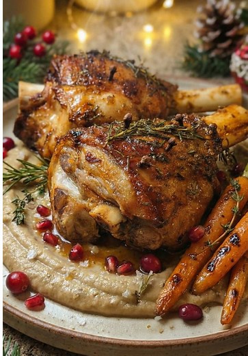 💾Save this recipe for later HERE ⤵️ Χοιρινά Κότσια στη γάστρα με πουρέ μελιτζάνας που λιώνουν στο στόμα!! Υλικά 4 χοιρινά κότσια (800 γρ. Το καθένα) Αλάτι Πιπέρι Καπνιστή πάπρικα — ελαιόλαδο 2 μεγάλα κρεμμύδια Καρότα 4 σκελίδες σκόρδου 330 μλ μαύρη μπίρα — 3 κ.σ. ελαιόλαδο 3 κ.σ. μουστάρδα 1 κ.σ. μέλι 1 σκελίδα σκόρδου Χυμό από 1/2 λεμόνι Χυμό από 1 πορτοκάλι 1 κ.γ. αλάτι 1 κ.γ. ρίγανη Δενδρολίβανο Εκτέλεση: Πλύνε τα κότσια και ταμπόναρέ τα πολύ καλά με χαρτί κουζίνας. Πασπάλισέ τα από όλες τις
