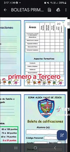 Descarga Gratis: Boletas de Calificaciones Primaria