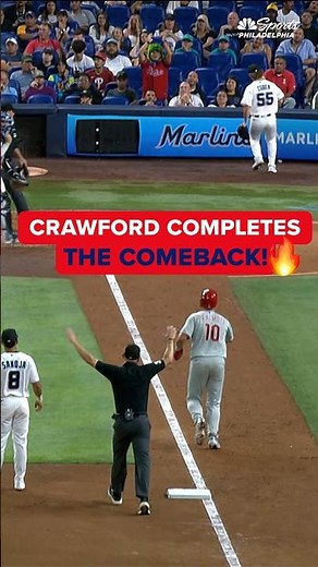 A little confusion, but when it's all said and done, CRAWFORD GIVES THE PHILLIES THE LEAD! 🔥