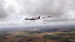 180K views · 6.2K reactions | Farewell to the Queen of the Skies: Best of British memories from last year of the Royal Air Force Aerobatic Team, the Red Arrows, flying with a British Airways Boeing 747. | RAF Red Arrows | Facebook