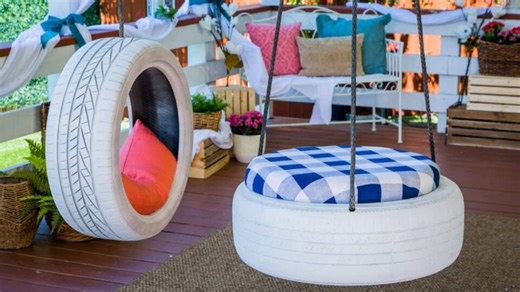 Easy Repurposed DIY Tire Swing Tutorial