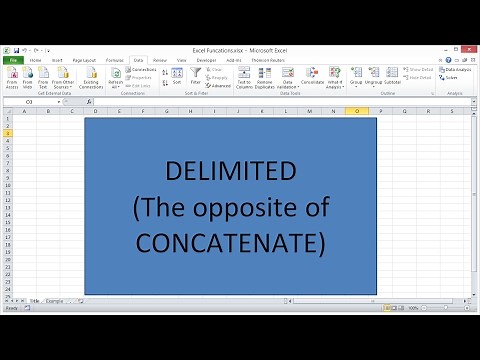 Text to Columns | DELIMITED The Opposite of Concatenate V#13
