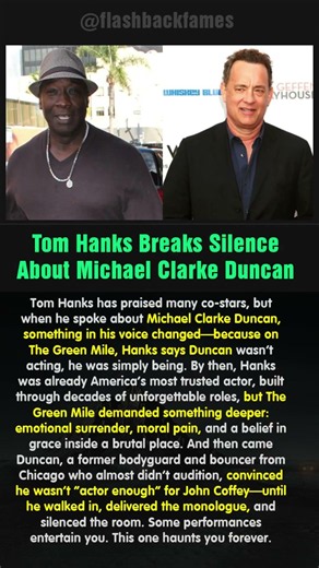 Tom Hanks Breaks Silence About Michael Clarke Duncan #shorts