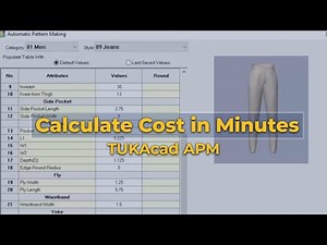 Quick Costing - Calculate Cost in Minutes | TUKAcad Automatic Pattern Making