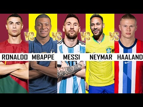 ronaldo vs messi vs neymar vs mbappe & Haaland Compared!