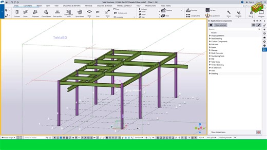 Tekla structure 2024 Full project-5 Part-2 Engr Maidul TeklaBD