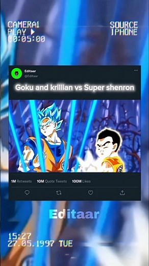 Goku & Krillin face Super Shenron 🔥🐉💥💫⚡ #DragonBall #anime #shorts #viral #DBZ #epic ⚔️ #vs