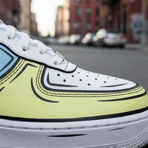 Cartoon Pastel Custom AF1 | Comic Style Air Force One | Hand-painted 2D Sneakers - Etsy