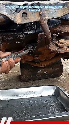 Mechanic Secret for Stripped Oil Drain Bolt Removal #shorts #mechanic #automobile