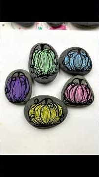 How to Paint Sketchy Pumpkins!! #RP101 #HalloweenCrafts #rockpaintingideas #rockpainting