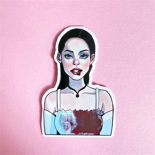 Jennifer's Body Horror Sticker | Hand-drawn Vinyl Die Cut (waterproof) | Good for Her Sticker | Horror Fan Sticker | Final Girl | - Etsy