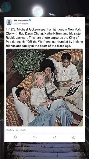 Rare 1978 Michael Jackson Photo With Kathy Hilton & Rebbie Jackson 👑 #MJ #VintageHollywood