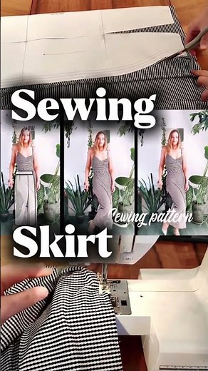 DIY skirt✂️👀 sewing pattern tutorial for skirt #sew ♥️ pencil skirt
