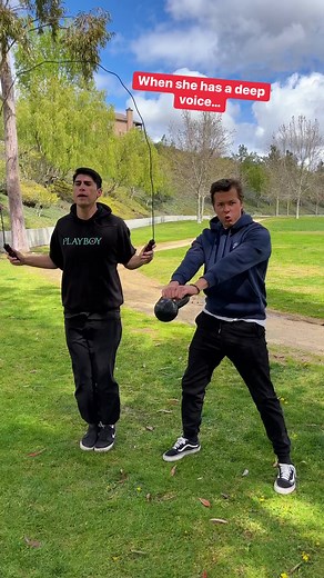 When she has a deep voice #deepvoice #marriage #comedy #reels #dating #wedding #workout | Matt & Justus