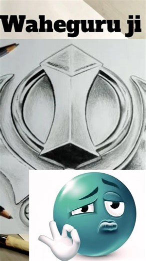 Easy Khanda Symbol #short #art #drawing #khandasahib #gurunanakdevji #waheguruji #waheguru #sikh